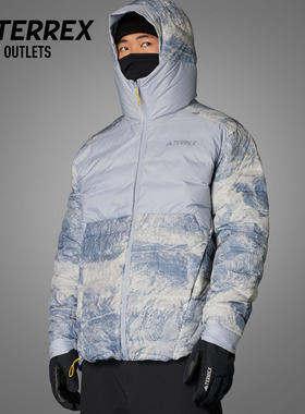 国家地理联名防风双面穿保暖鹅绒羽绒服男装adidas阿迪达斯TERREX