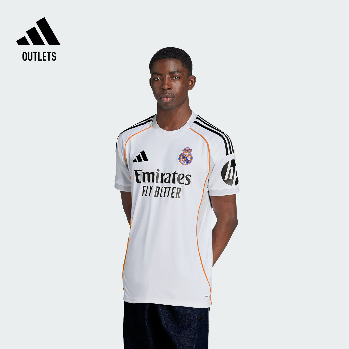 皇家马德里球迷版主场速干足球短袖球衣男装夏季adidas阿迪达斯