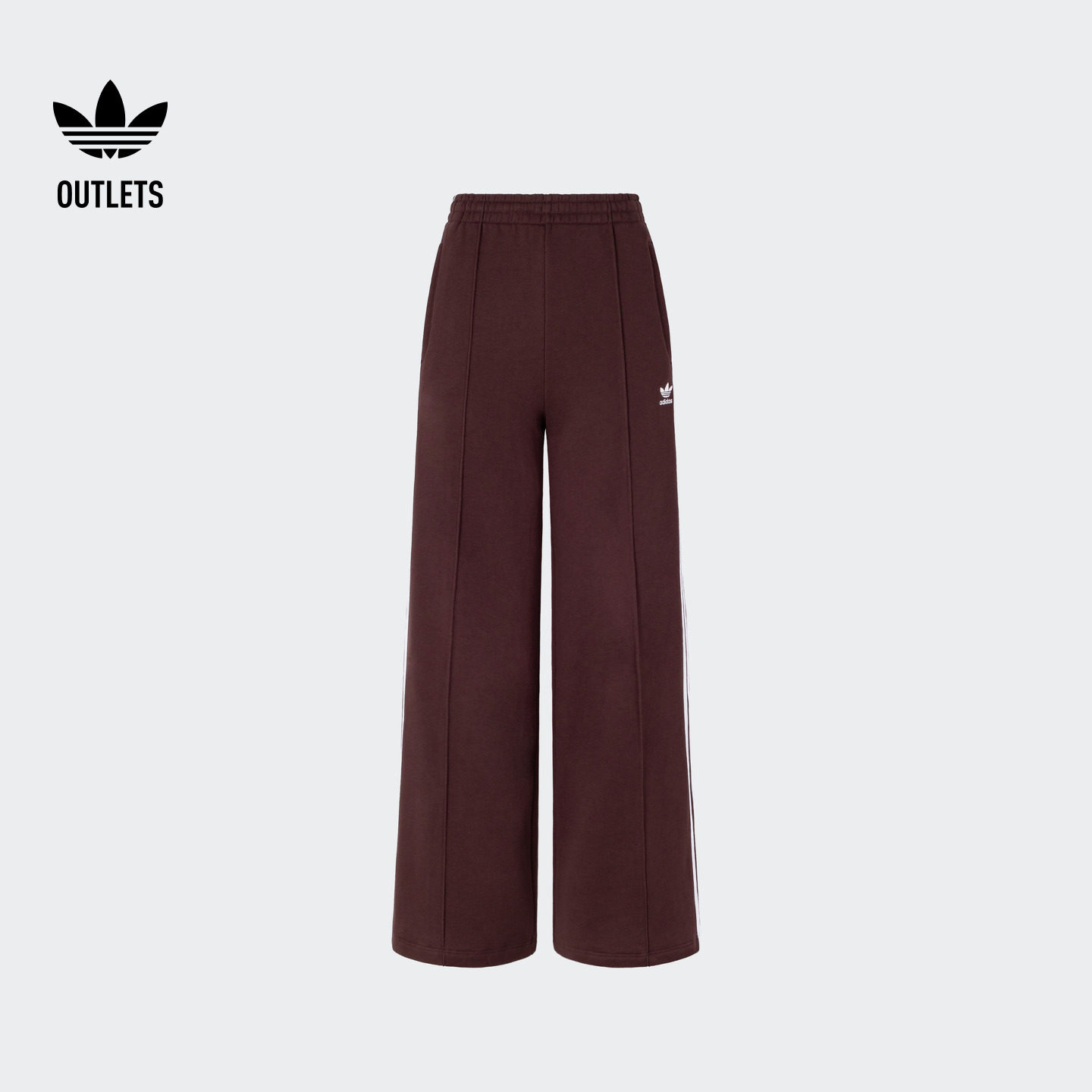 adicolor复古穿搭简约宽松三条纹阔腿运动裤adidas阿迪达斯三叶草 - 实物图