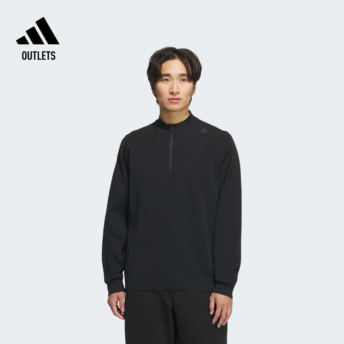 武宗系列柔软亲肤半拉链套头衫男装冬季adidas阿迪达斯轻运动