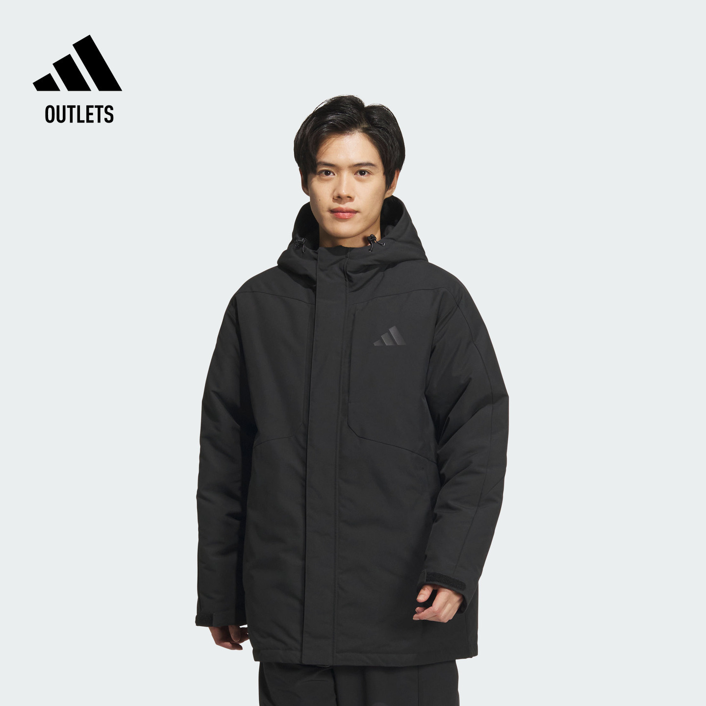 阿迪达斯拒水防泼保暖鸭绒羽绒服