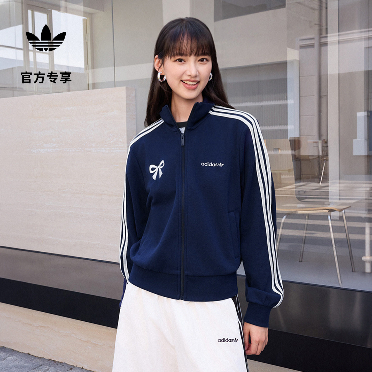 阿迪达斯三叶草女复古风潮流外套