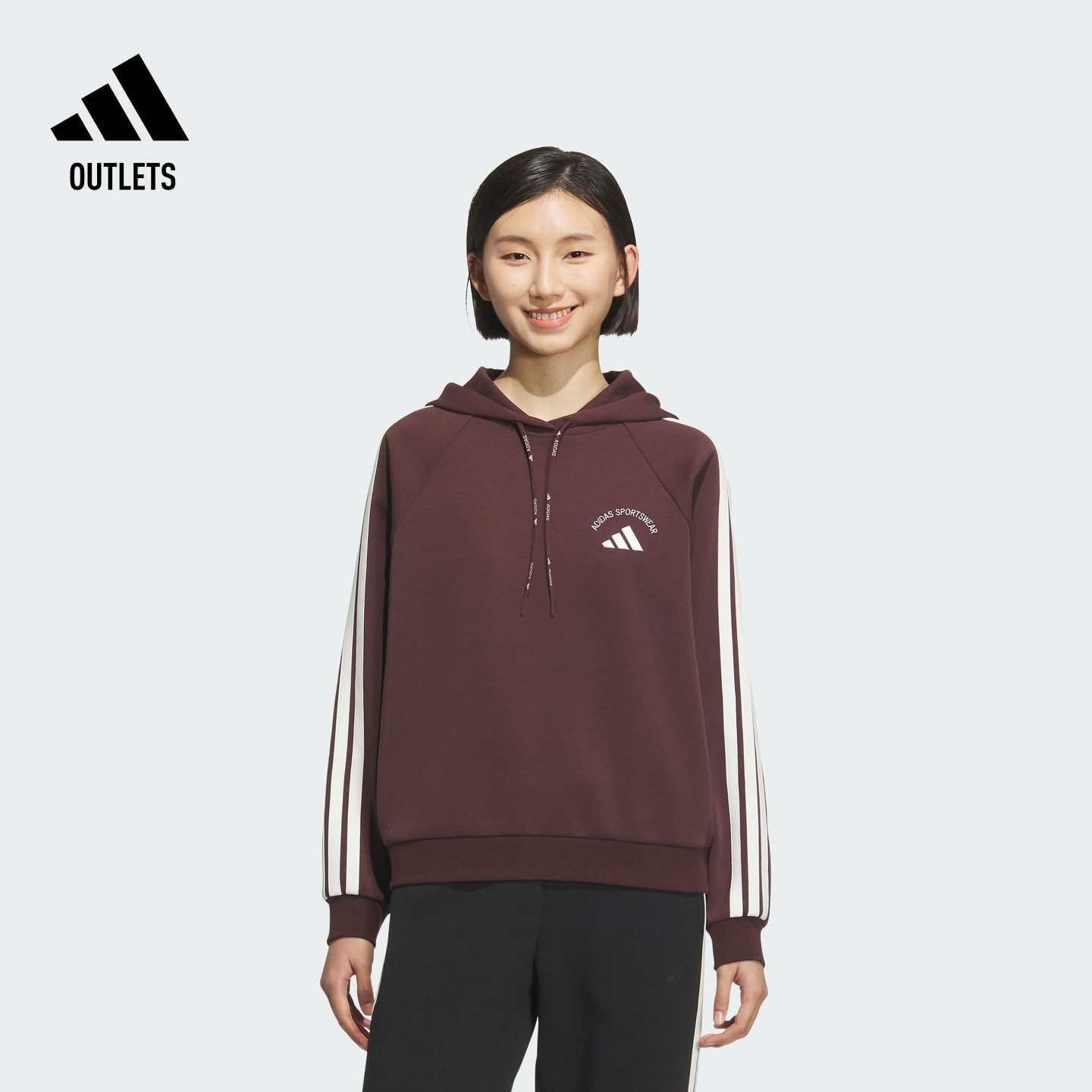 阿迪达斯女子套头衫adidas
