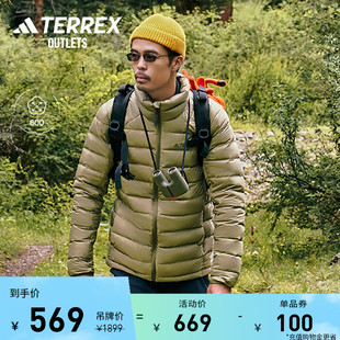 adidas官方outlets阿迪达斯TERREX男抗风户外800蓬保暖鹅绒羽绒服