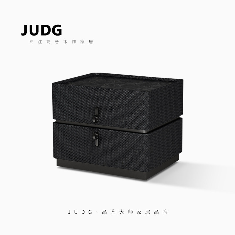 床头柜意式极简现代简约高端设计师卧室家用床边收纳储物柜新款