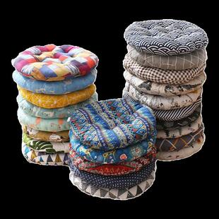 四季加棉圆凳子套罩圆形坐垫小吃饭店椅子垫加厚圆形凳子坐垫椅套