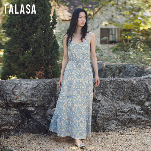 TALASA度假风吊带收腰显瘦连衣裙