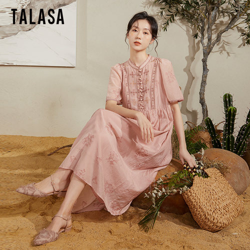 TALASA民族风丝棉刺绣优雅气质