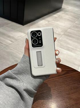 复宇 适用OPPOFindN2手机壳折叠屏新款oppo find n2女款秒变保时捷皮质防摔保护套带支架全包镜头超薄高端男