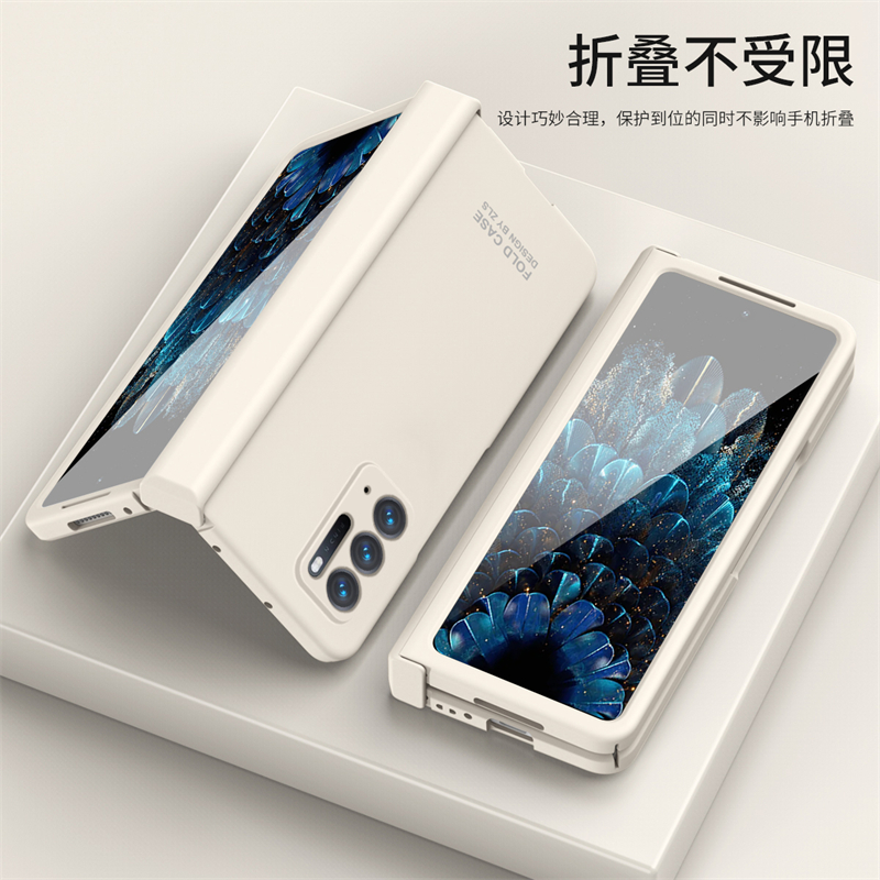 oppoFindN手机壳折叠保护套findn新款简约时尚个性适用oppo铰链全包防摔高级感肤感硬壳自带前屏保护膜电容笔