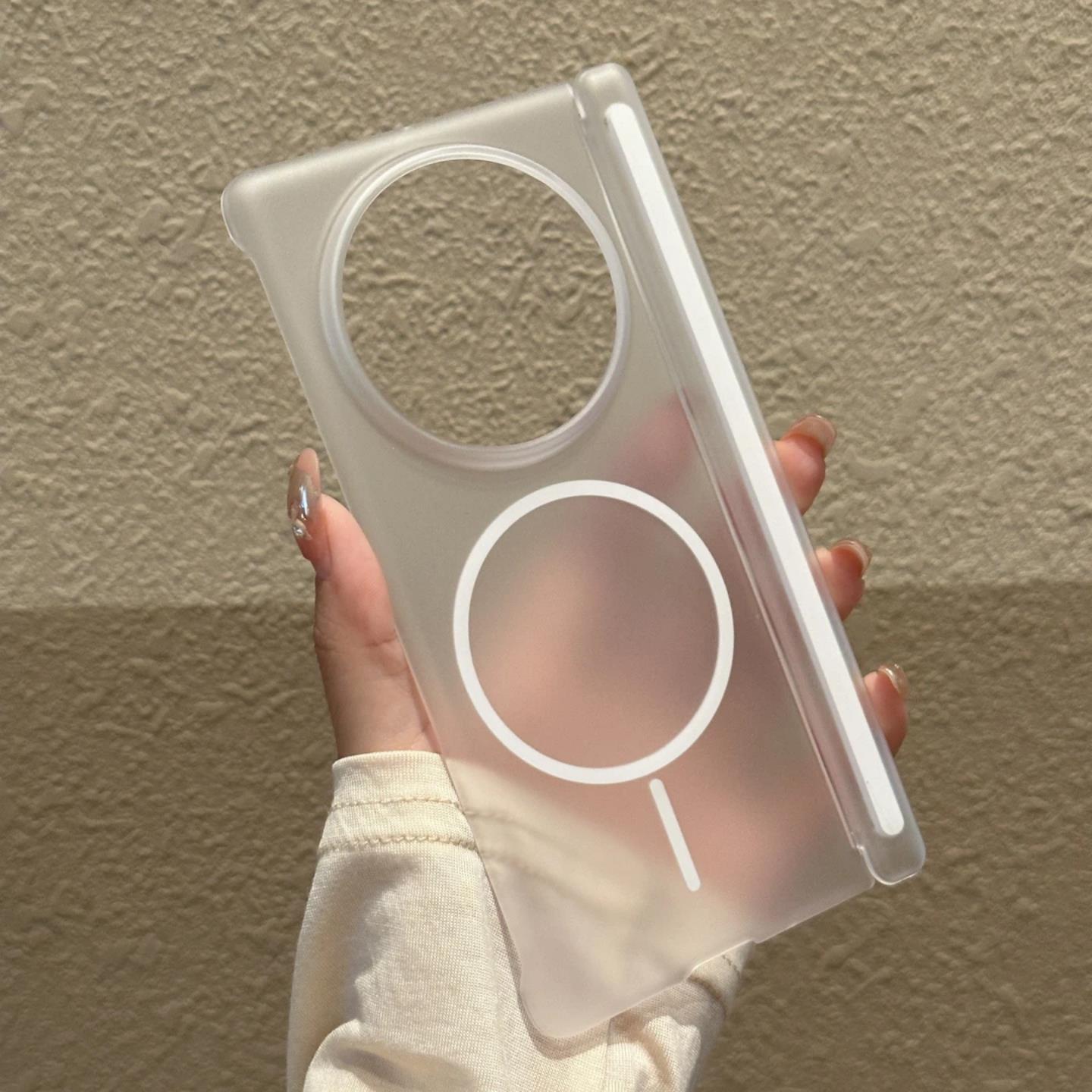 适用vivoxfold5手机壳新款磁吸磨砂冰感散热vivoxfold3pro高级感中轴全包超薄防摔xfold3折叠屏保护套后外壳