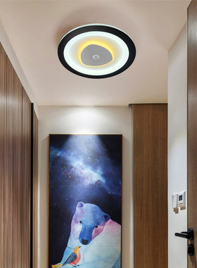 LED人体感应吸顶灯过道墙壁灯入户玄关灯衣帽间北欧圆形简约楼梯
