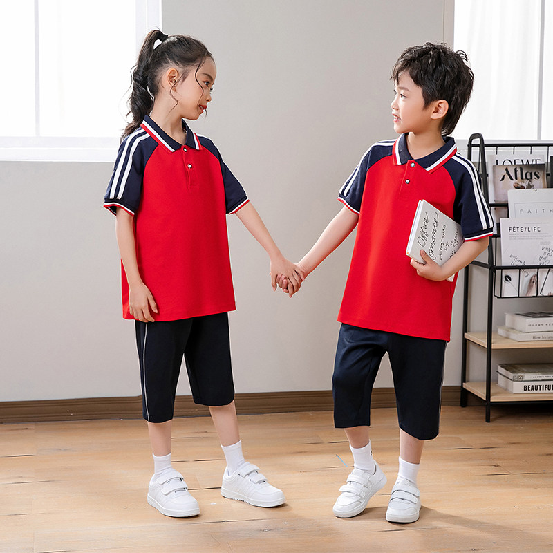 幼儿园园服小学生夏季短袖短裤长裤套装大学生班服大码团体服定制图片