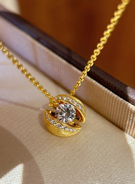 小众设计高级感悬浮星球项链女