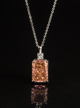 豪华轻奢冰花切轻奢项链精致吊坠