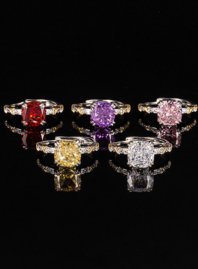 小众设计冰花切精致戒指女高级感