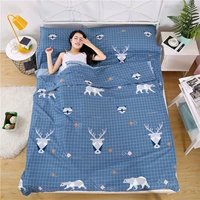 Mùa hè mỏng phần túi ngủ cotton bẩn túi ngủ siêu nhẹ di động cách ly sức khỏe chăn chăn khách sạn - Túi ngủ túi ngủ cho bé đi học