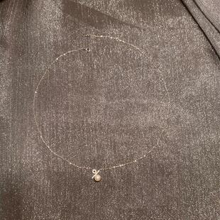 艾瑞雅  韩国东大门2024年新款简约轻奢  百分号珍珠项链小众