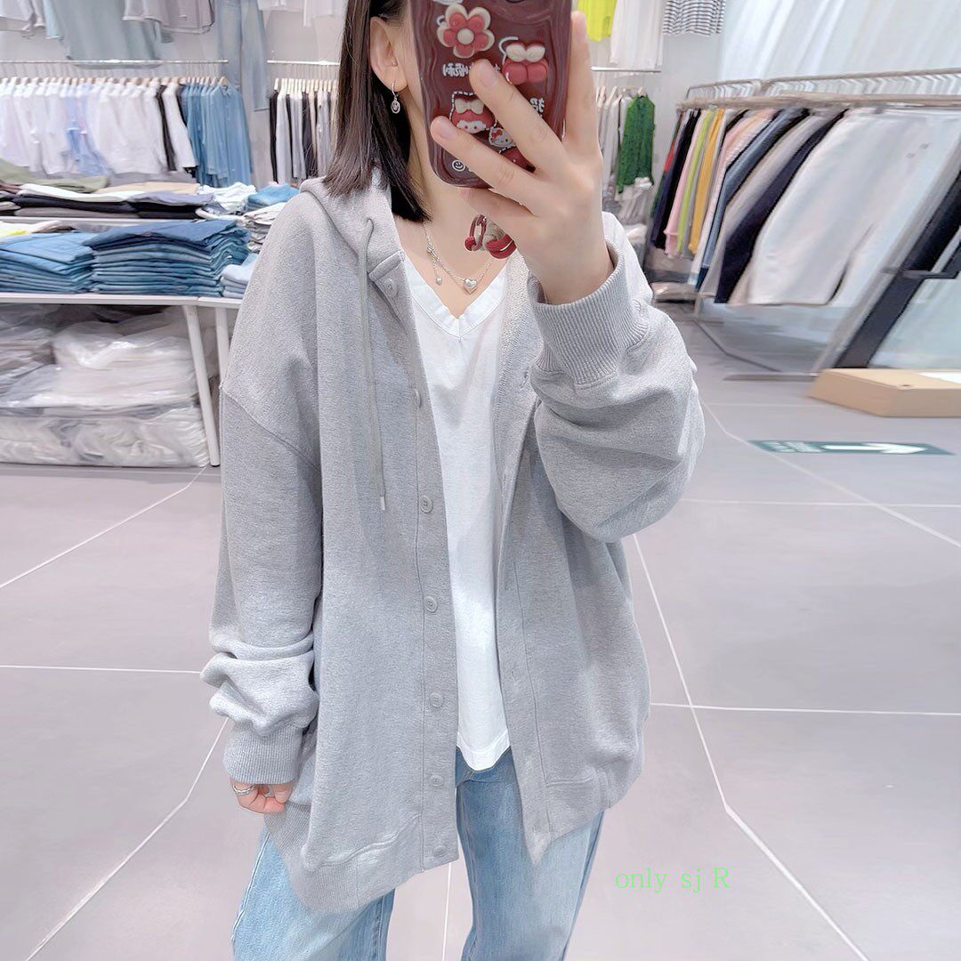Solely S+JL studio连帽卫衣外套女春秋装韩国版设计感慵懒风开衫