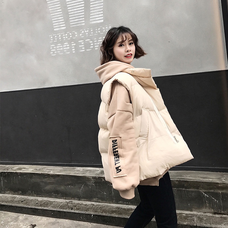 羽绒棉马甲女短款2018新款秋冬季外套韩版百搭?#24067;?#38754;包服背心马夹