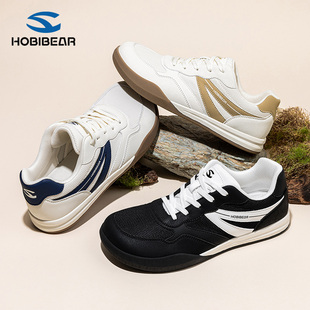 HOBIBEAR男士鞋子宽头鞋健步男鞋2025新款男款4e宽楦赤足鞋大头鞋