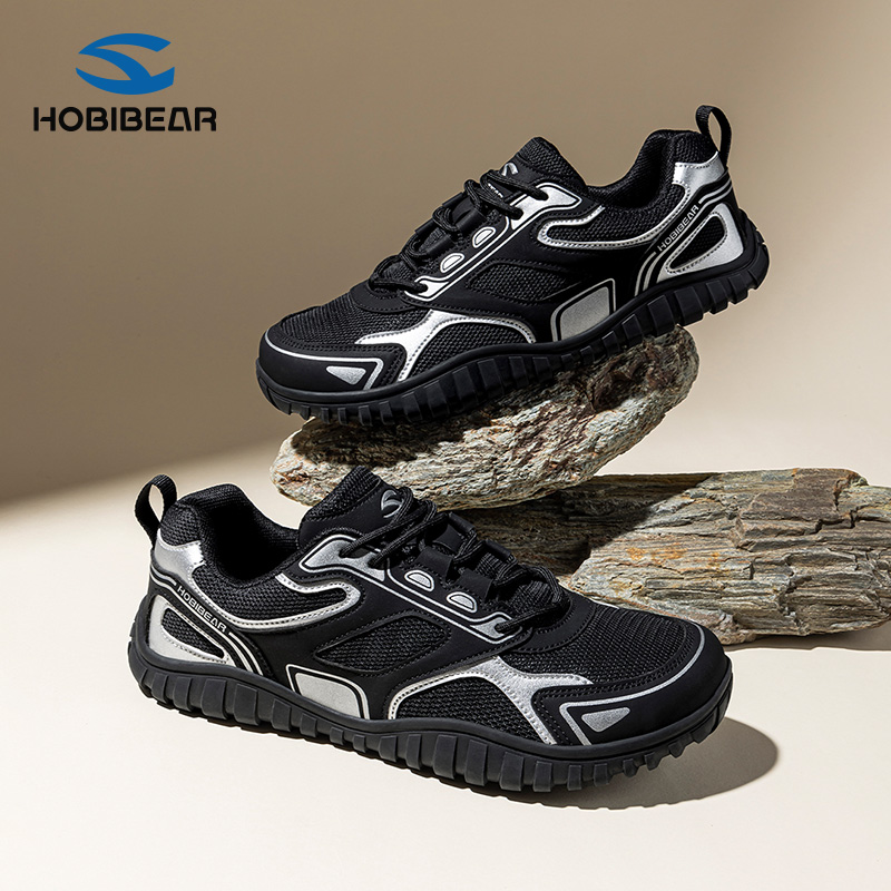 HOBIBEAR鞋子男款2025春秋季潮流休闲鞋男士薄底开车鞋平底宽头鞋