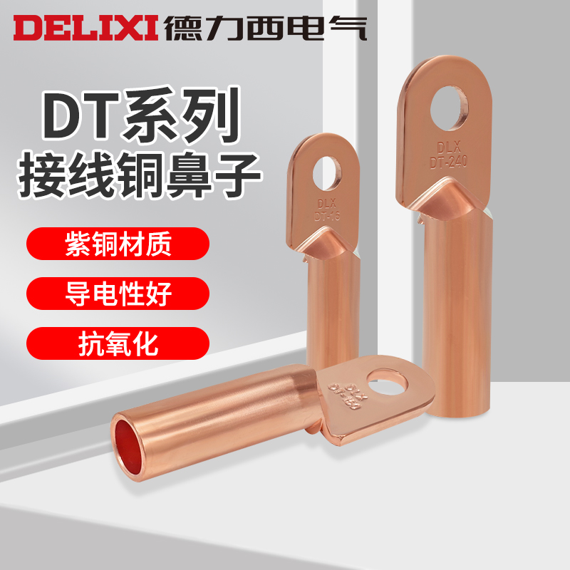 德力西线鼻子铜接线端子