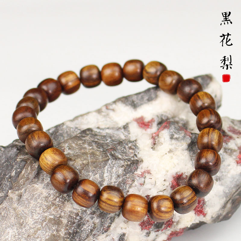 黑花梨木手串单圈桶珠7*8MM男女