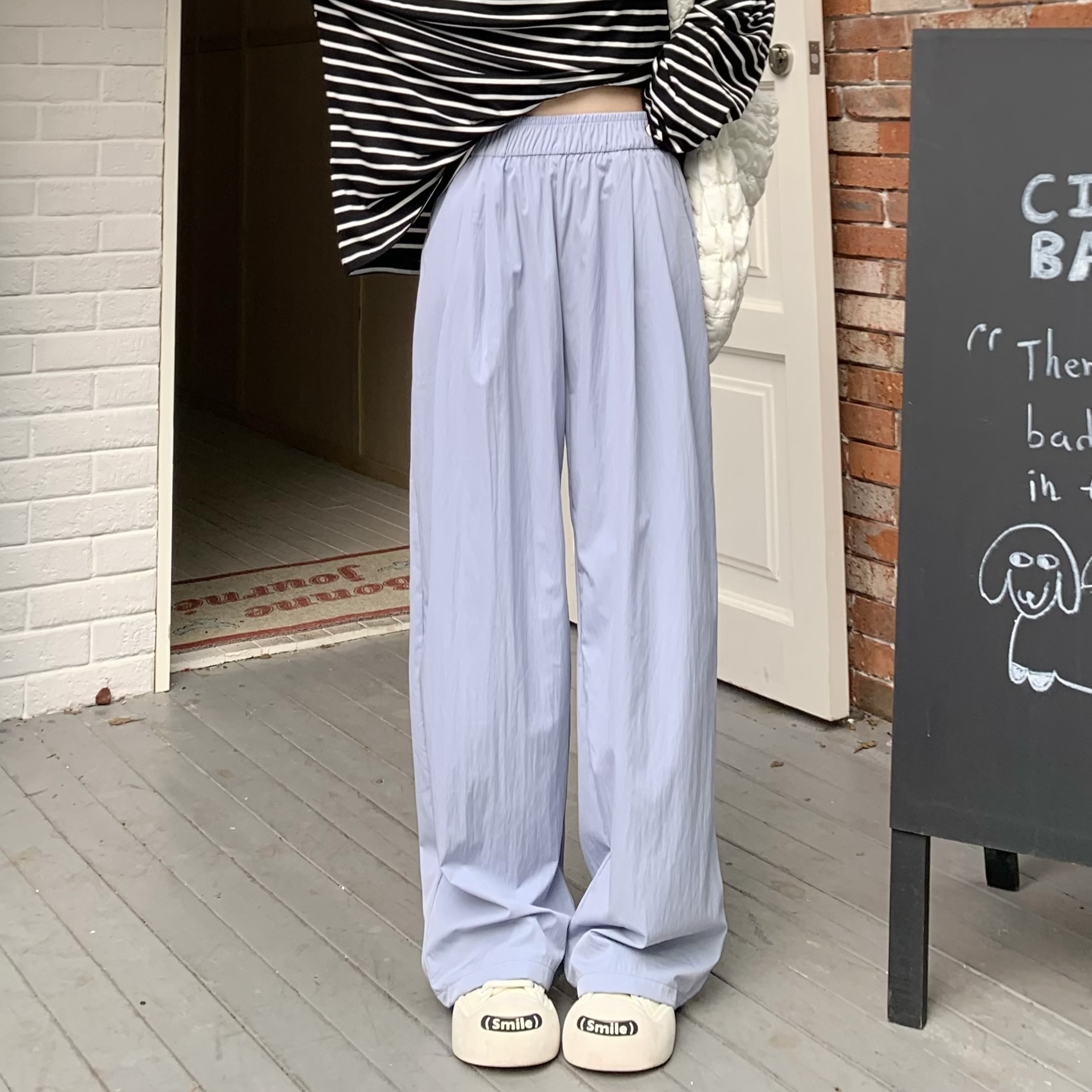 3MER高腰慵懒风山本裤冰丝垂感