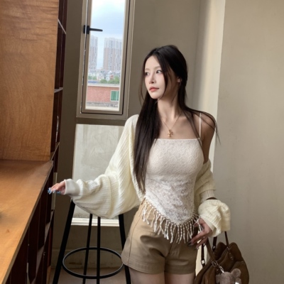 3MER度假风纯欲开衫两件套
