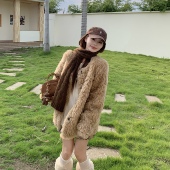 3MER哦哦三妹 环保皮草皮毛一体百搭毛毛马甲背心女冬季 保暖外套