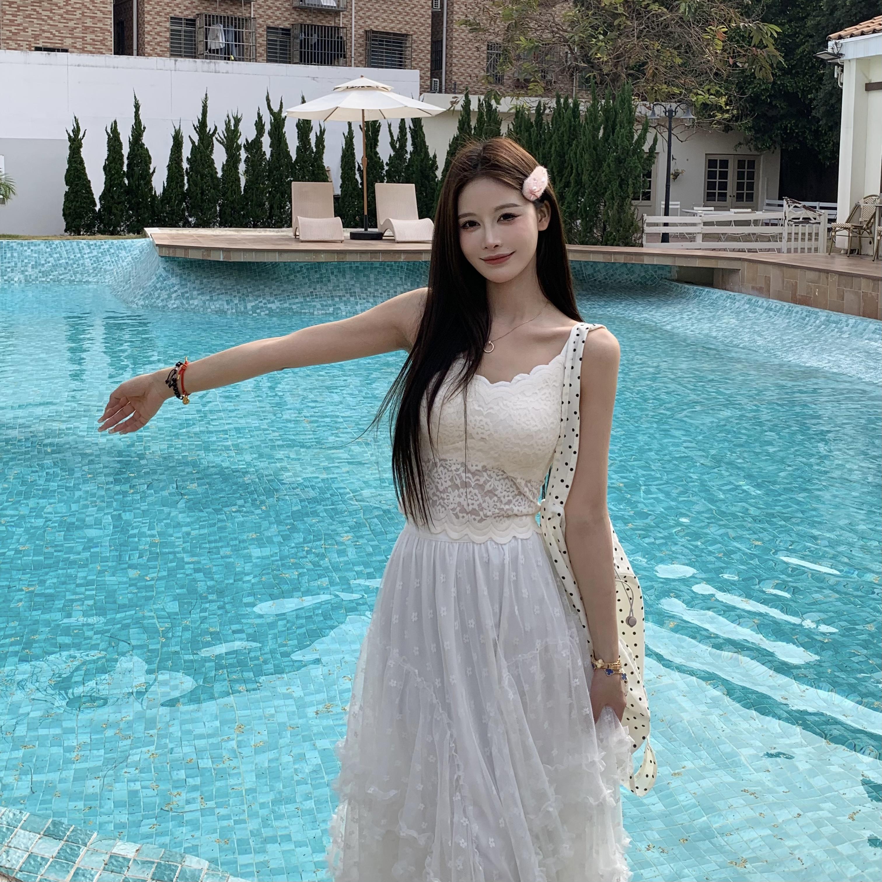 3MER磨毛蕾丝吊带背心