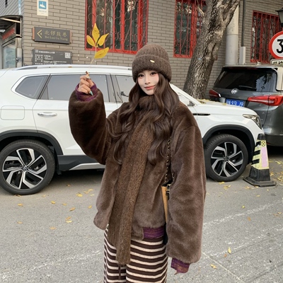 3MER两面穿毛毛飞行服外套