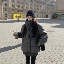 3MER哦哦三妹lulu五格90白鸭绒连帽羽绒服女冬季新款显瘦保暖外套