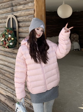 3MER哦哦三妹白鸭绒连帽排骨95羽绒服女冬季新款轻薄保暖泡芙外套