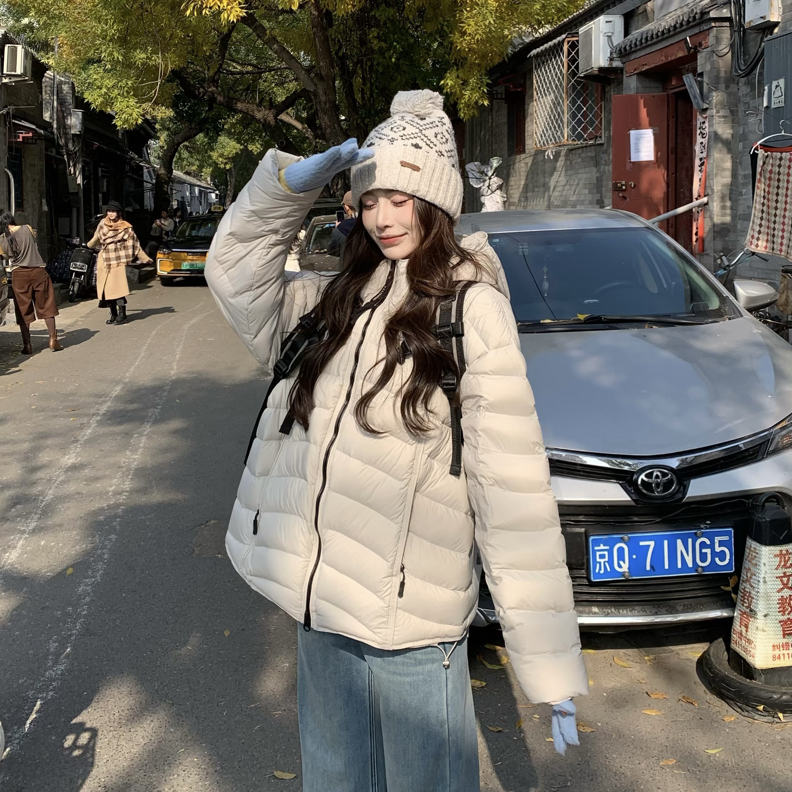 3MER90白鸭绒排骨情侣羽绒服外套