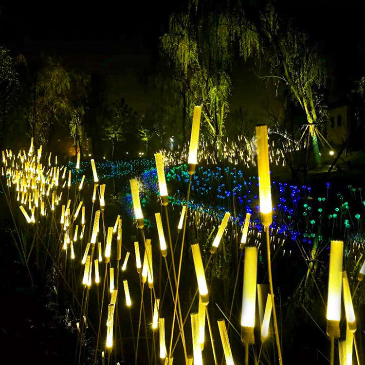 发光亚克力芦苇灯磨砂气泡棒灯户外防水夜景亮化工程草坪插地灯