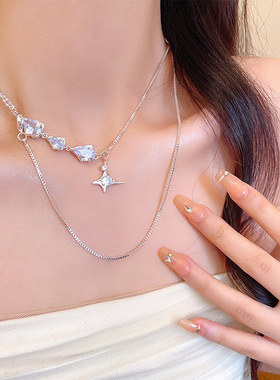 璨星河超闪锆石锁骨链新款