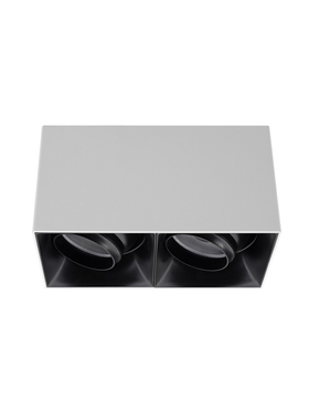 西顿明装射灯led9W白色吸顶免开孔防眩客厅家用格栅射灯CESM801M