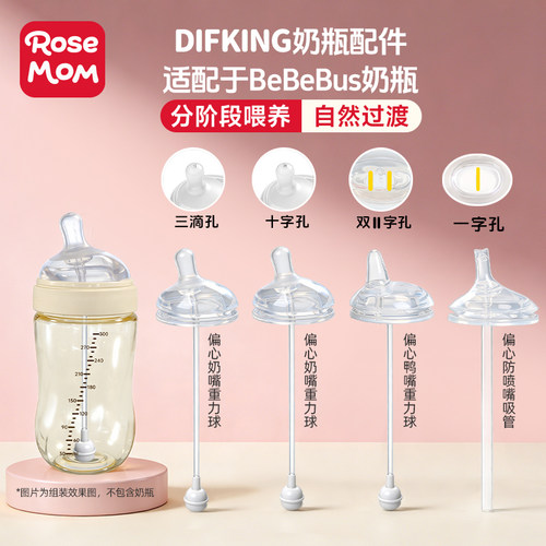 偏心奶嘴适配于bebebus钻光奶瓶