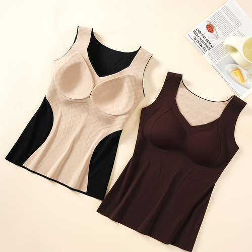 健康佰分佰塑身保暖背心带胸垫