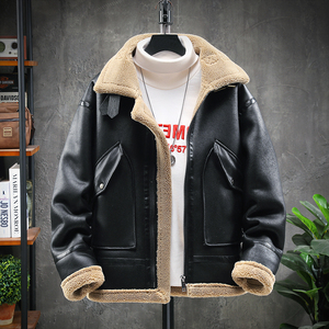 展架挂拍 冬季男装皮毛一体加绒加厚夹克男外套A087-PY312-P245,男装夹克,电商A087