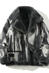 日系白底   冬季皮毛一体加绒加厚夹克男外套潮A087-PY330-P245图片