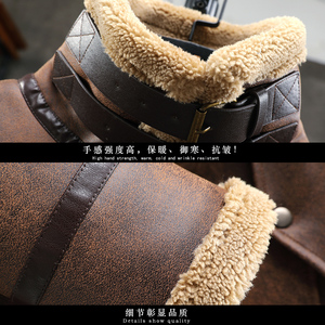 水泥墙挂拍 冬季皮毛一体加绒加厚夹克男外套潮A087-PY312-P245图片