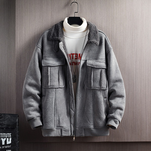 木板挂拍加厚棉衣羊羔毛皮毛一体羊羔绒棉服男A087-A805-P145图片