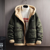 展架挂拍加厚棉衣羊羔毛皮毛一体羊羔绒棉服男A087-A815-P145，男装棉衣，电商A087