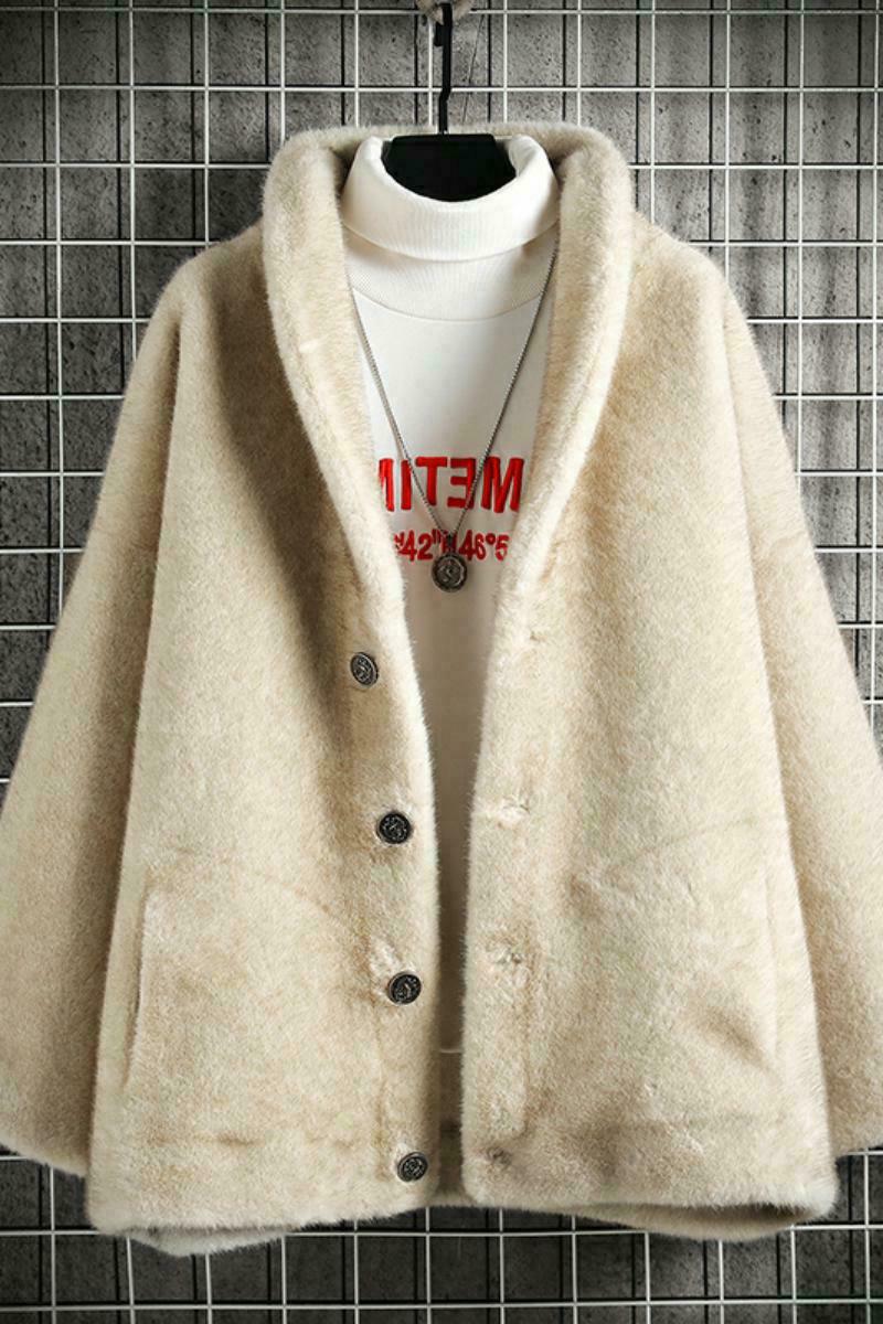 网格挂拍人工皮草环保貂加绒加厚夹克男外套潮A087-PY335-P255,男装夹克,电商A087