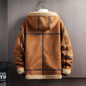 木板挂拍加厚棉衣羊羔毛皮毛一体羊羔绒棉服男A087-A815-P145图片