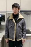 酒店风冬季新款皮毛一体加绒加厚男装外套A087-PY312-P245，女装短外套，电商A087