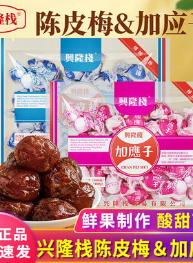 兴隆栈陈皮梅/加应子400g袋装酸甜蜜饯果脯凉果独立包装休闲零食